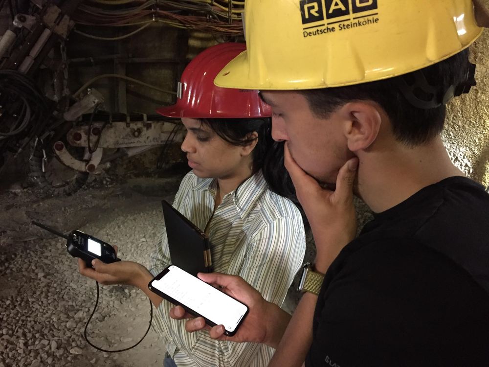 Down a German mine — LoRa trackers on the machines in the tunnels.